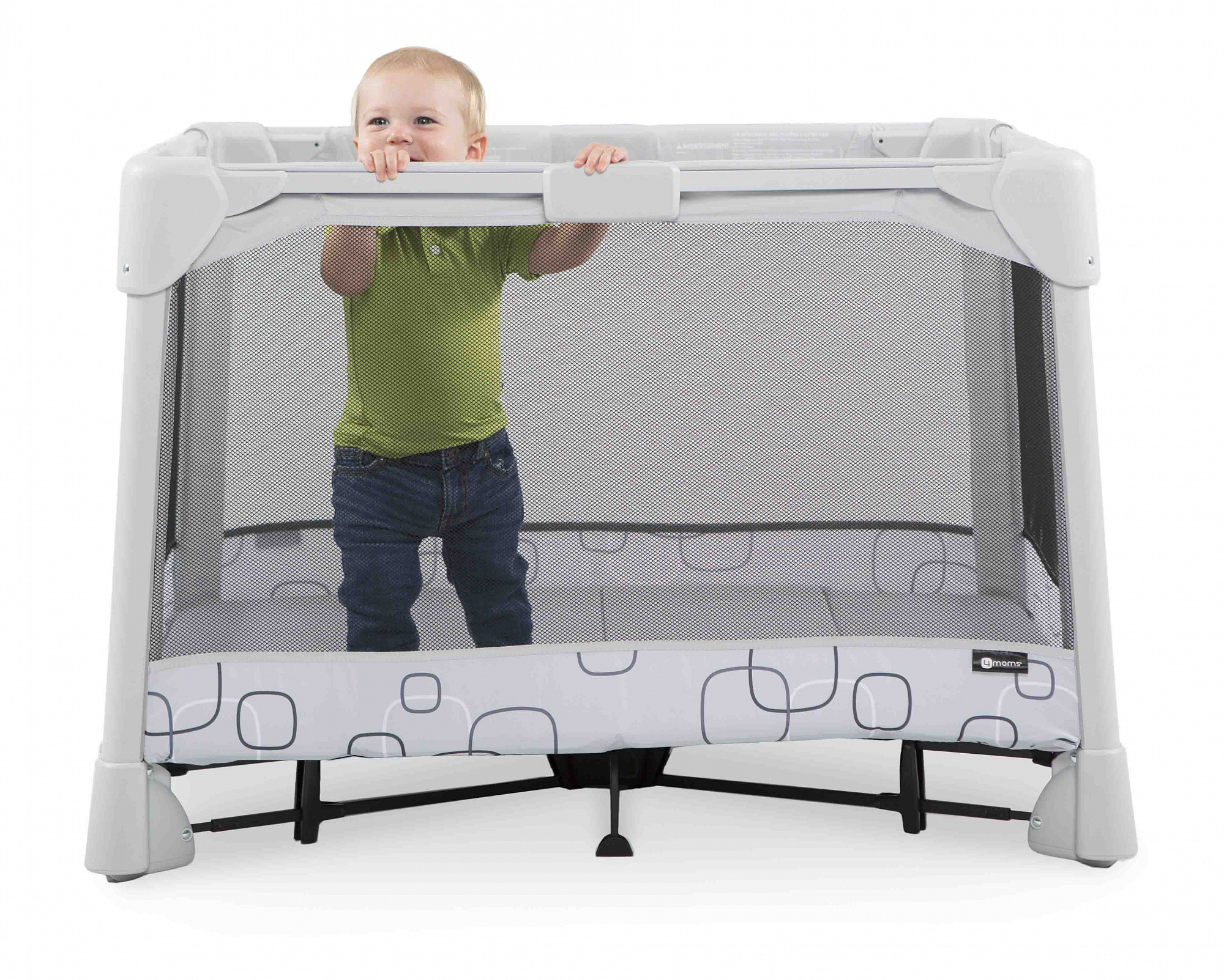 Манеж-кровать Breeze Classic серый 4MOMS  322582 Белый Santreyd  - Вид №9