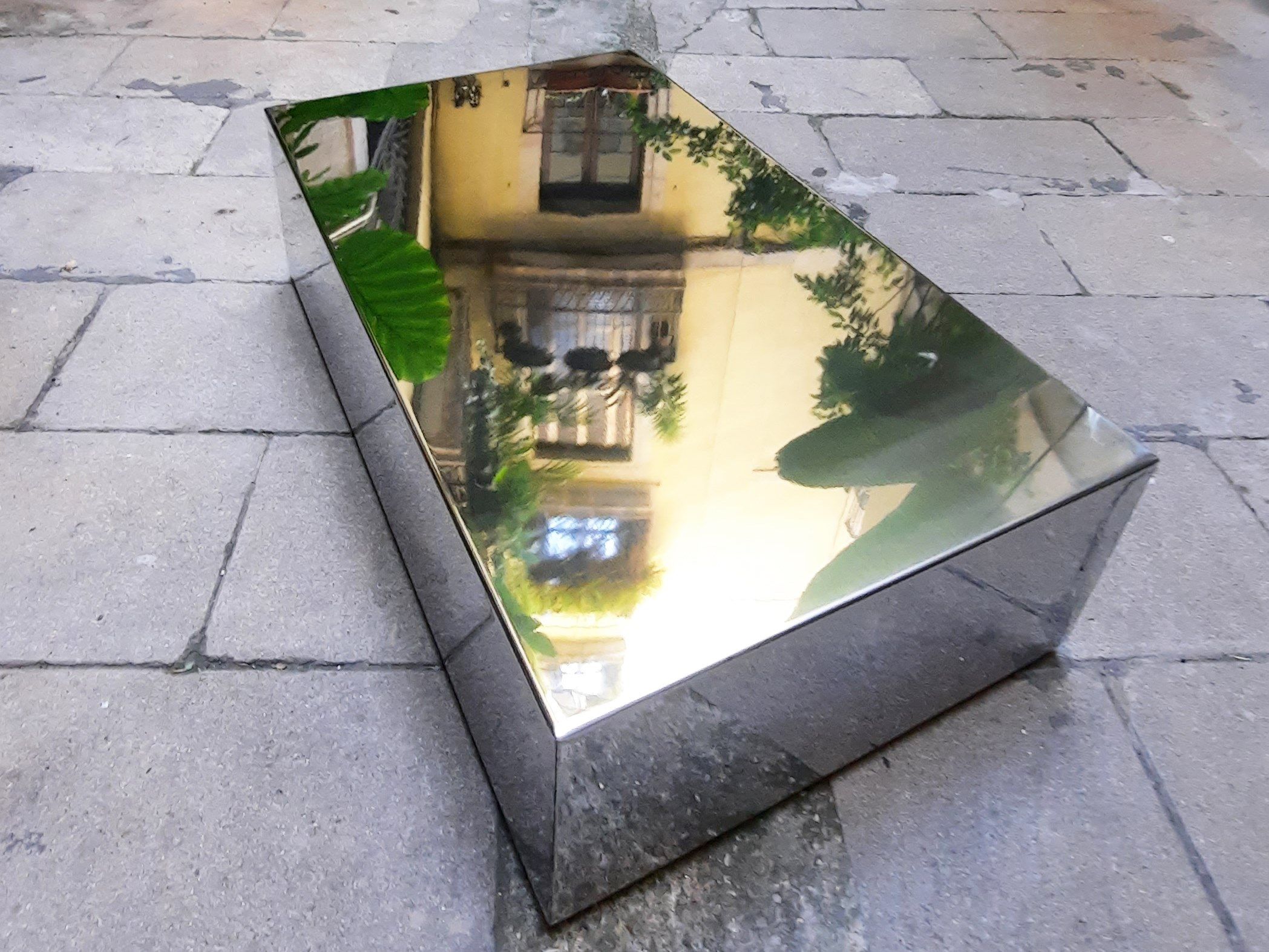 Прямоугольный журнальный столик из нержавеющей стали ICI ET LÀ Metal furniture ARCH-00081461 - Вид №4