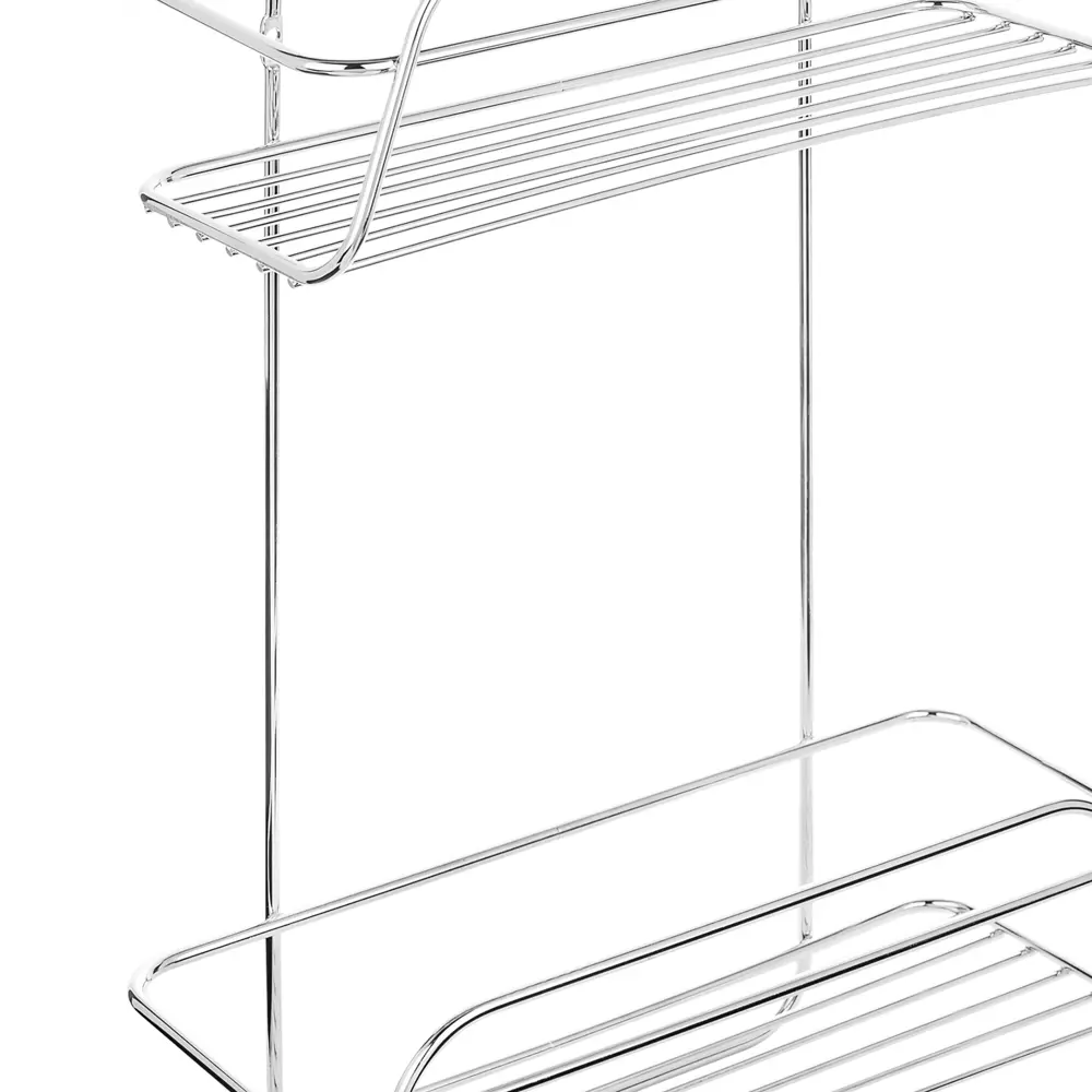 Полка двухъярусная прямая 28х12х38 см цвет хром Santreyd Модулус STLM-2143557 - Вид №2