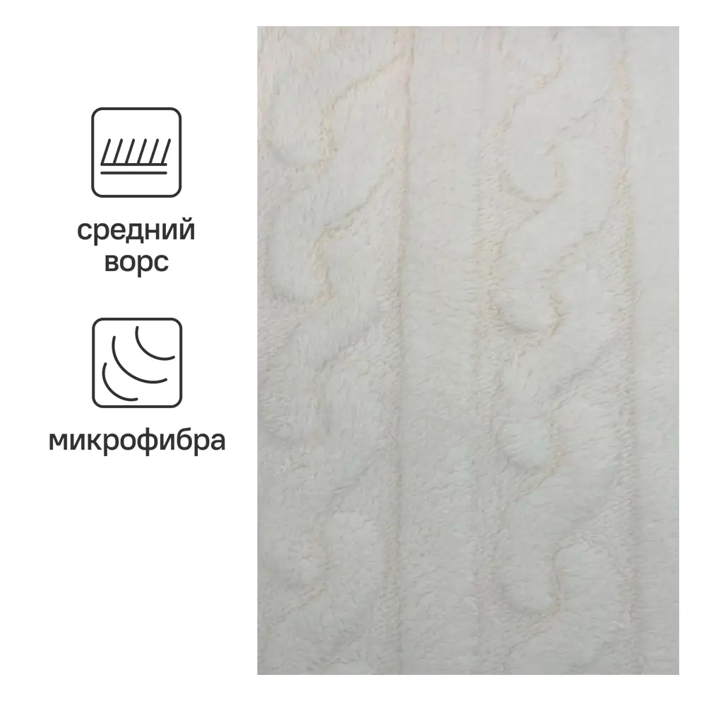 Плед Homely 200x220 см микрофибра цвет кремовый Ardenza STLM-2011780 - Вид №1