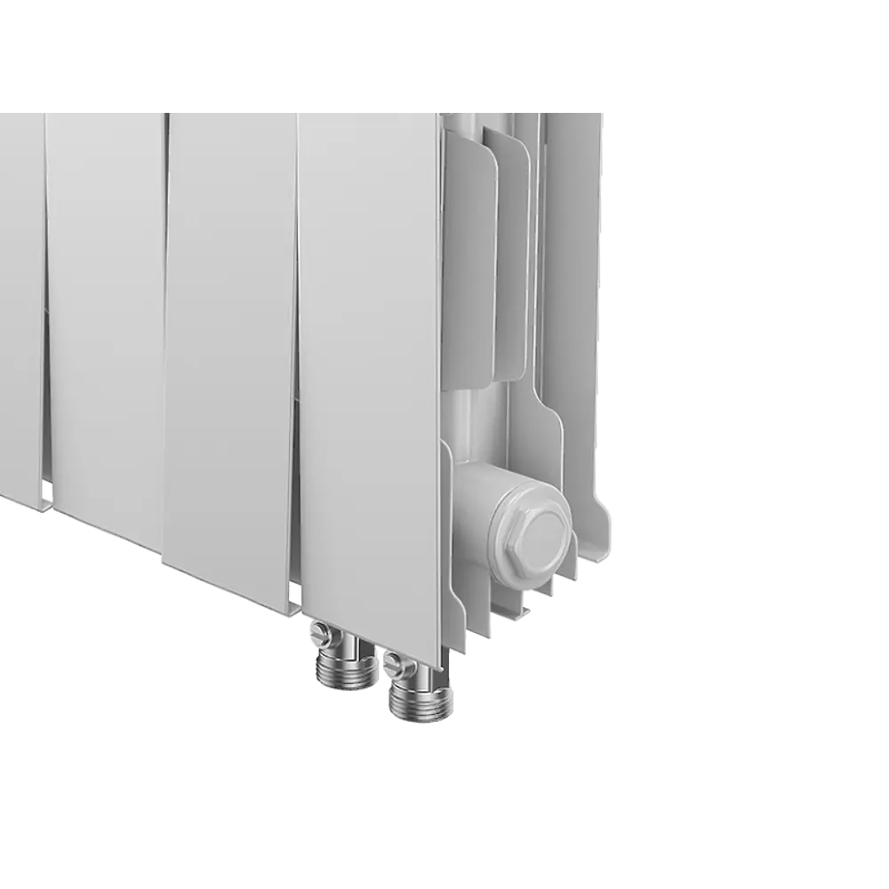 Радиатор секционный Royal Thermo Pianoforte VDR 200/100 14 секций нижнее правое подключение биметалл белый 86733734 STLM-2000253  - Вид №3