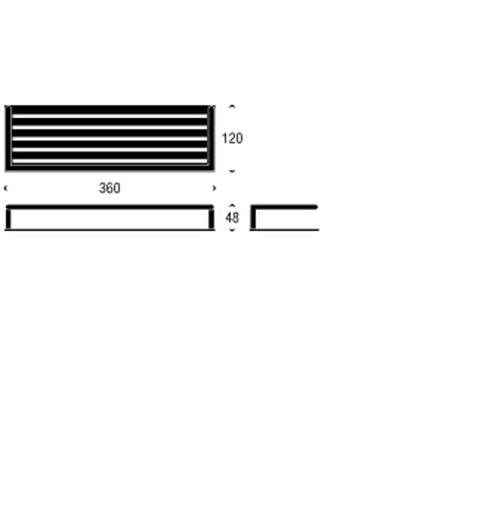 FROST Полка для душа 4, 36см » полированная. Нержавеющая сталь Полированный O1937-1  - Вид №2