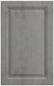 Фасады для кухни Классика Фрезеровка «Прямоугольник 90+» Бетон серый №286
