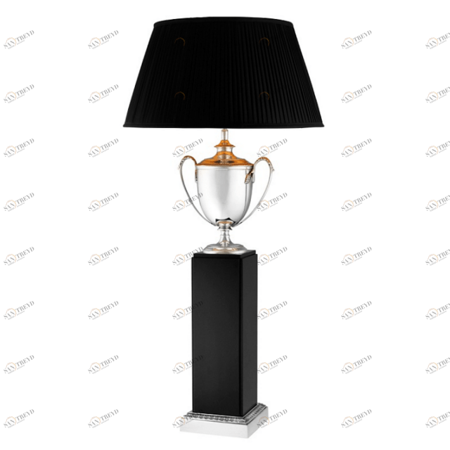 Настольная лампа Dominicus от Eichholtz черная 109573 EICHHOLTZ ИНТЕРЬЕРНЫЕ 061915 Прозрачный;хром;черный 