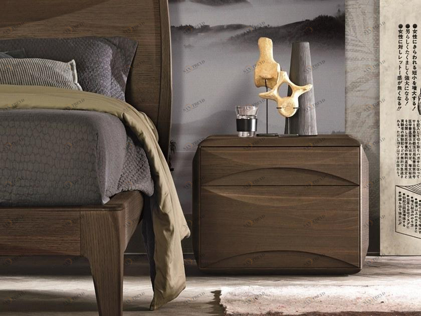 Gruppo Tomasella Прямоугольная прикроватная тумбочка из дуба с ящиками Sidney sun-id-1352939