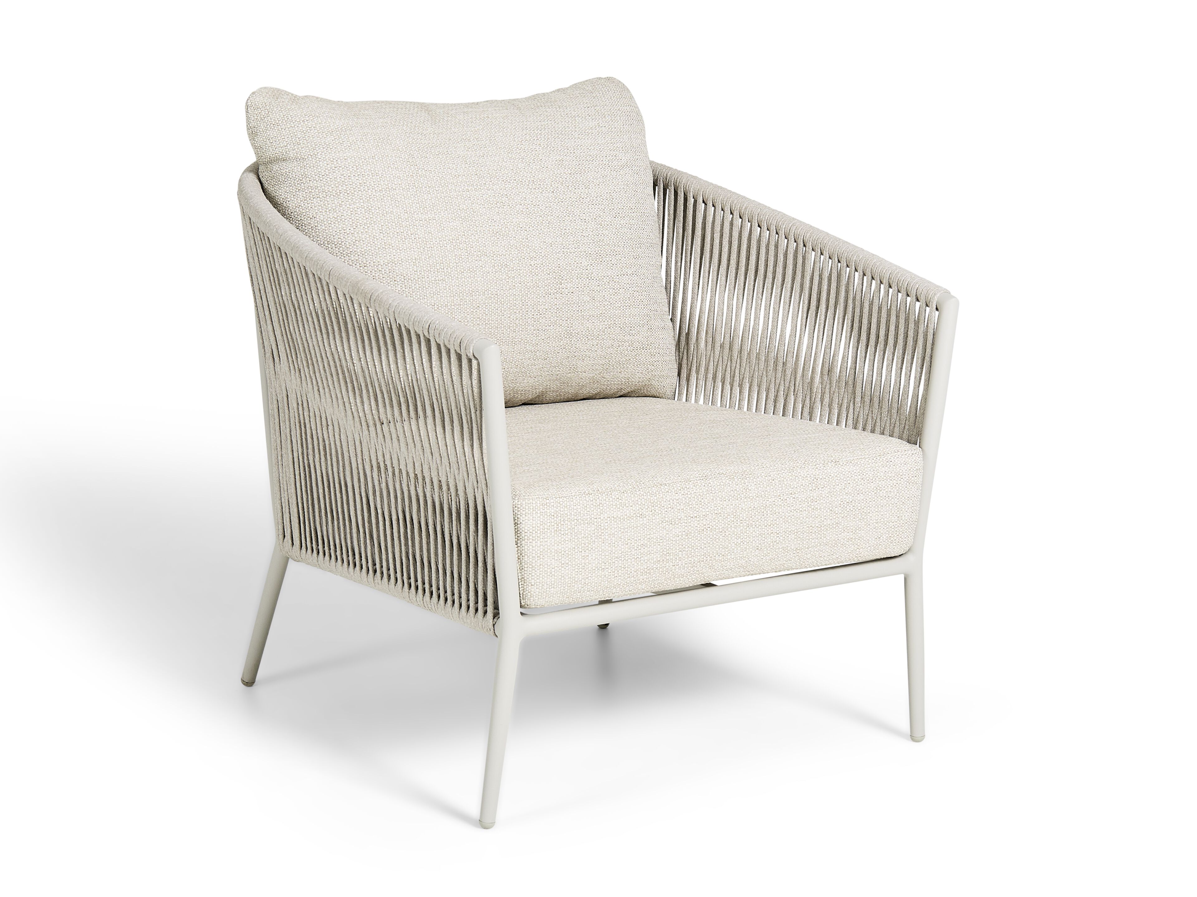 Тканевое садовое кресло с подлокотниками Jati Kebon Fortuna Rope ARCH-00137635