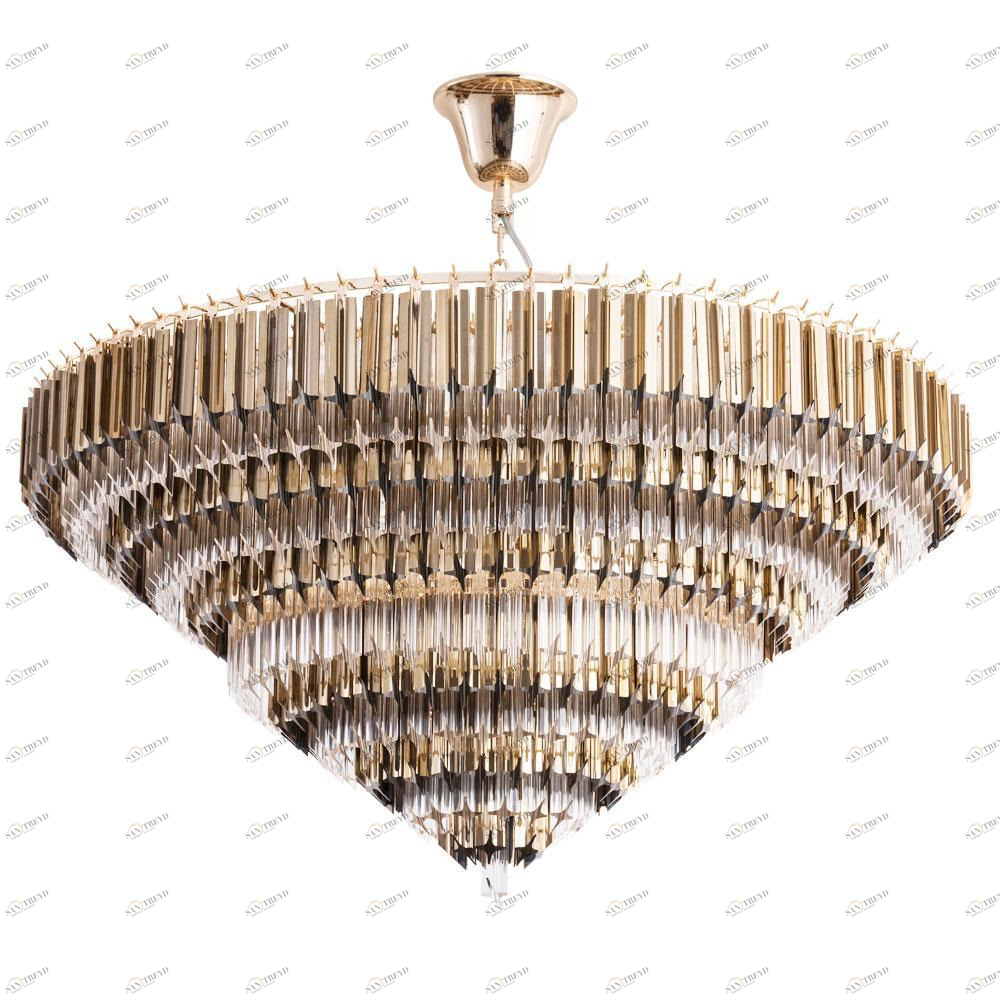 Подвесная люстра Divinare Frizzante 1683/01 LM-16 DIVINARE ДИЗАЙНЕРСКИЕ, FRIZZANTE 328939 Золото;прозрачный 