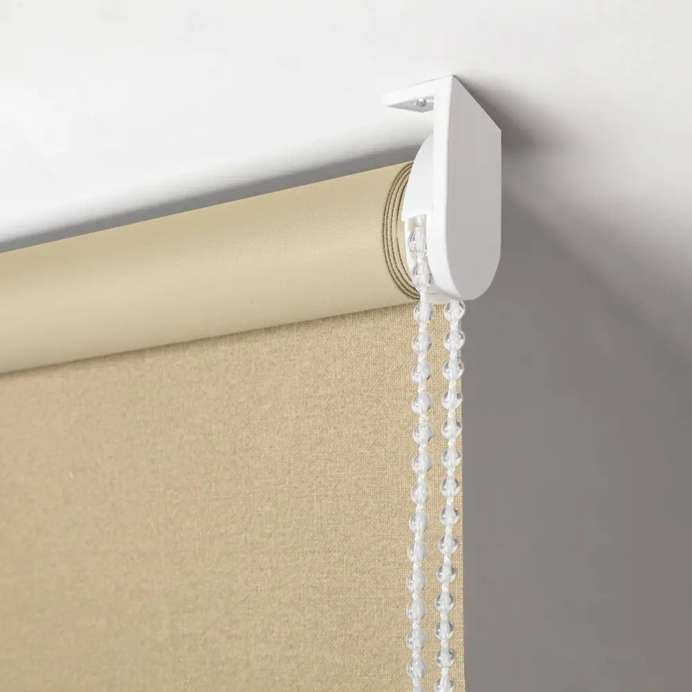 Рулонная штора KREAFORTA Karelia с полным затемнением в бежевом цвете 89390201 STLM-1576057 - Вид №4