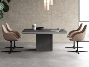 Деревянный квадратный стол для совещаний с системой люверсов