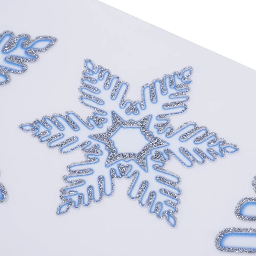 Наклейки 3D «Олень и снежинки синие» Santreyd STLM-2125014