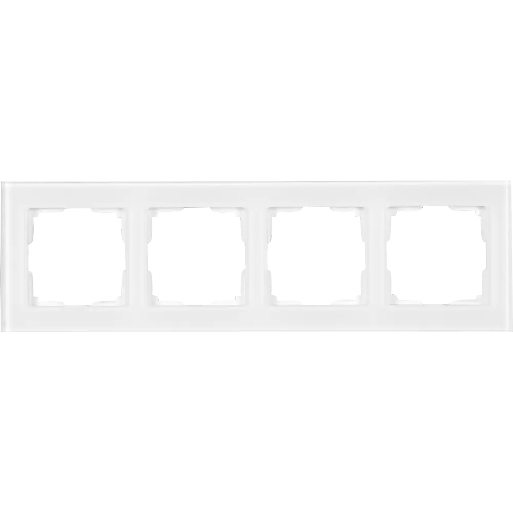 Рамка для розеток и выключателей Werkel Favorit 4 поста цвет прозрачный STLM-2180894