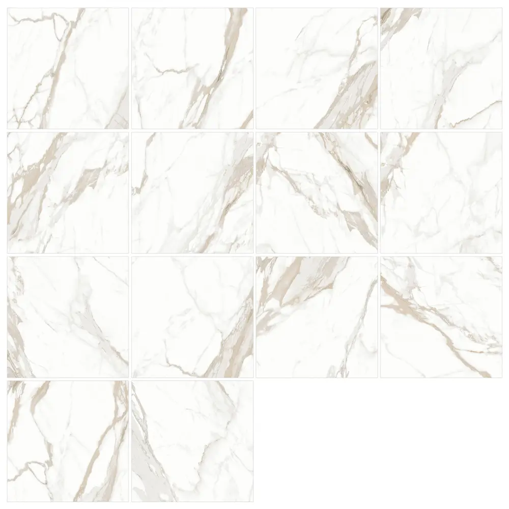 Глазурованный керамогранит Alma Ceramica Calacatta Gold 04 60x60 см 1.8 м² матовый цвет белый STLM-2203690 - Вид №2