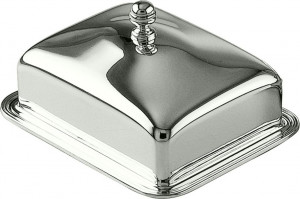 10638871 Schiavon Масленка Schiavon "Инглезе" 14Х11см (посеребрение) Посеребрение