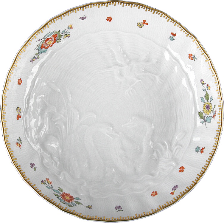92853 Meissen Салатник 21,5см "Лебединый сервиз" (индийские цветы) Фарфор 