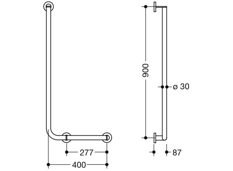 900.22.13340 угловая ручка HEWI System 900 - Вид №1
