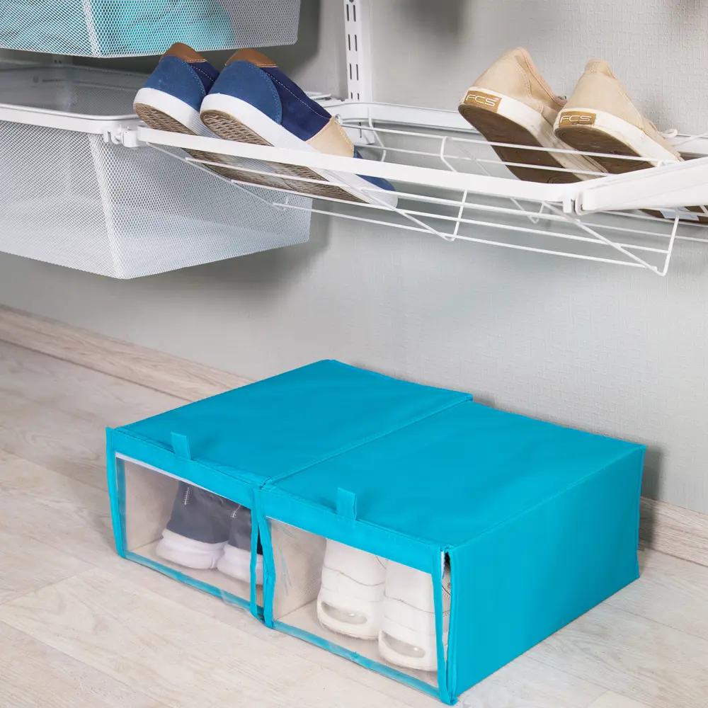 Коробка для обуви Spaceo 22х16x34 см полиэстер цвет голубой STLM-2013288 - Вид №5