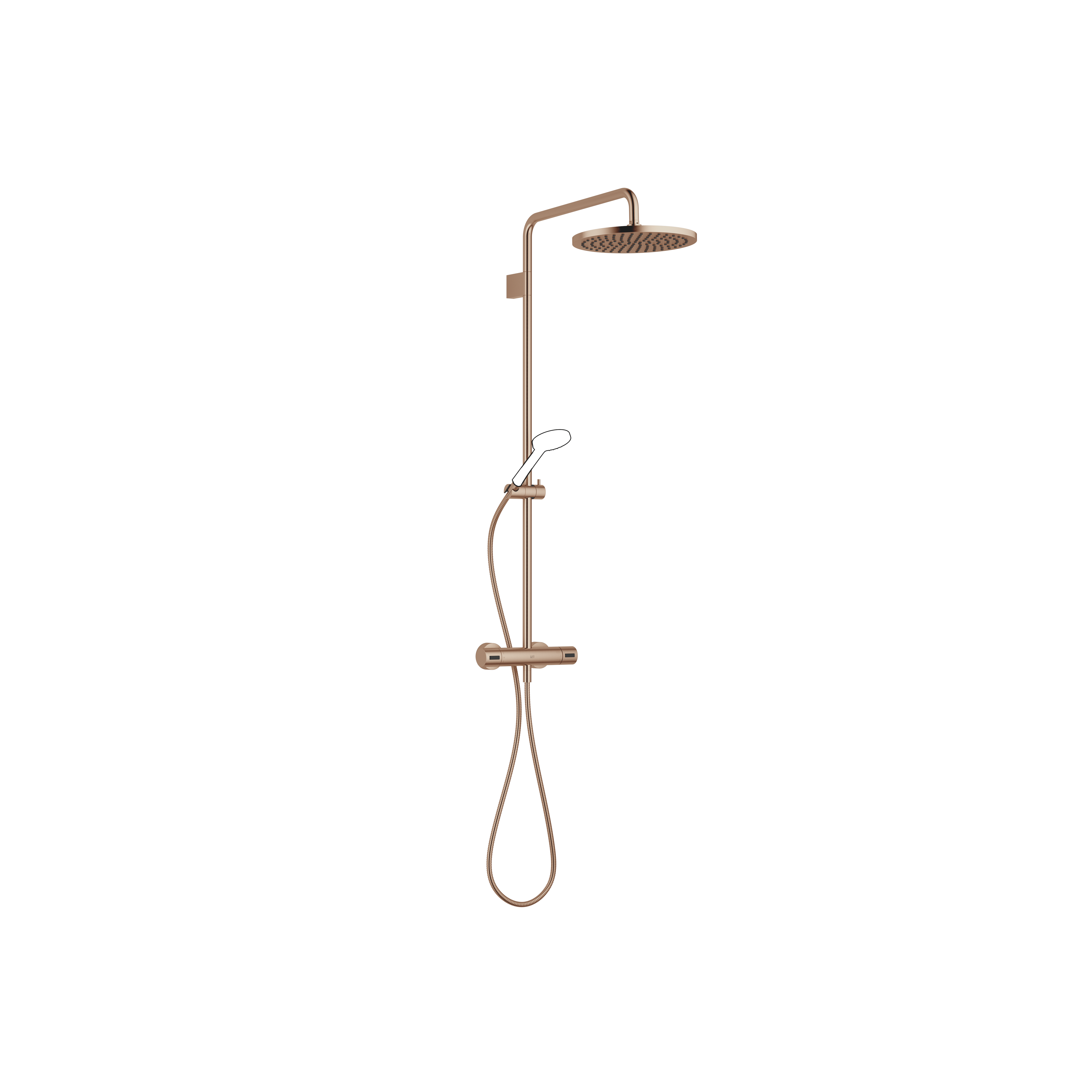 Showerpipe с термостатом для душа без ручного душа - матовая бронза 34460979-42 DornBracht