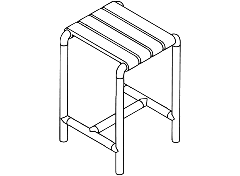 801.51B300 табуретка HEWI Edition matt | Polyamid  - Вид №5