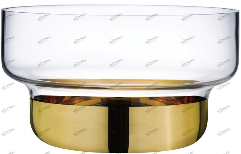 NUDE Хрустальная чаша / центральная часть с золотым основанием Contour sun-id-1364716