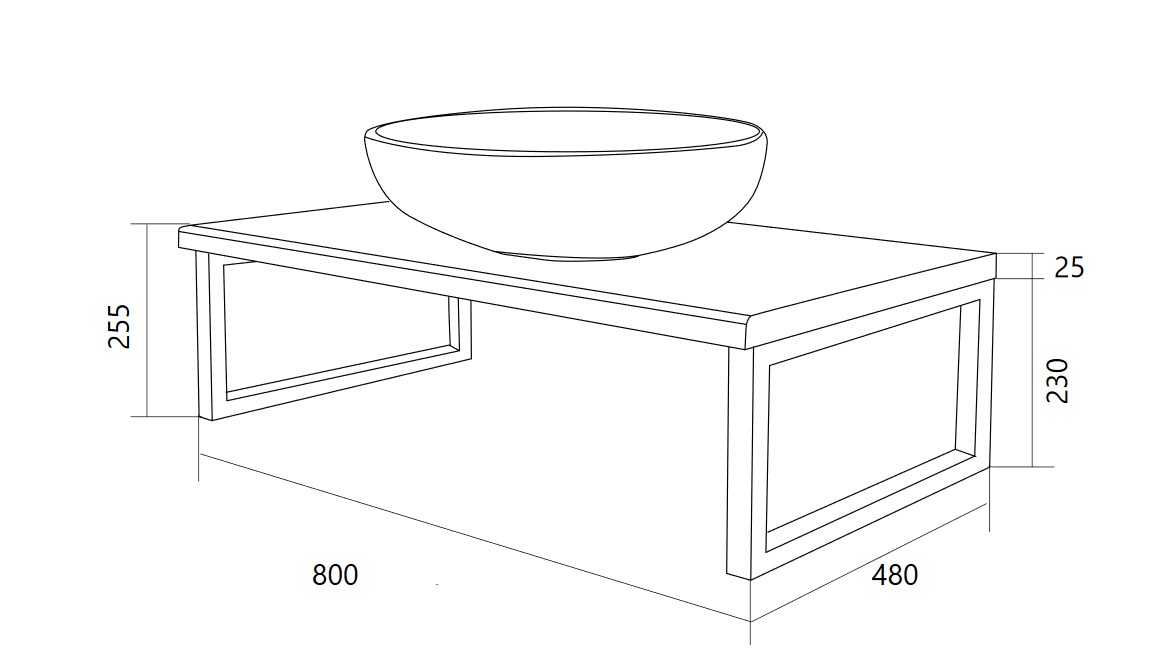 У85830 Столешница GRUNGE LOFT 80 Дуб Вотан 1 Marka GRUNGE LOFT  - Вид №6