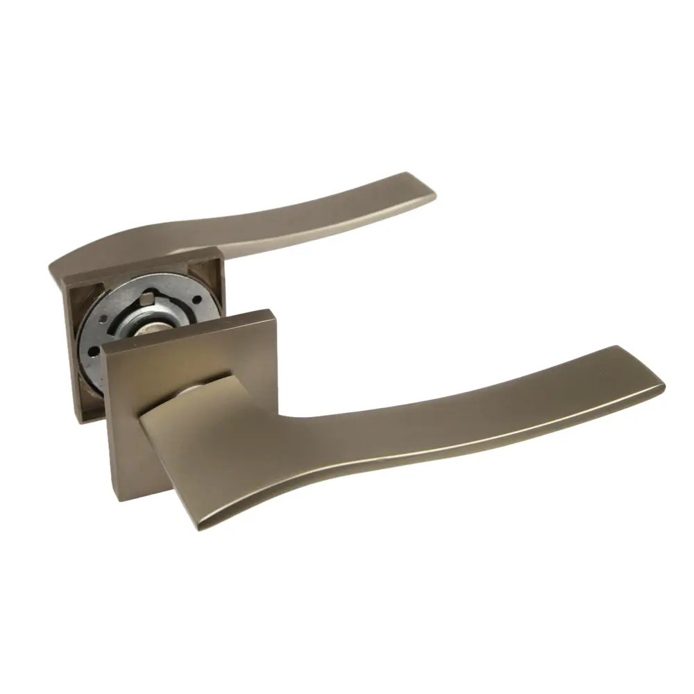 Дверная ручка на розетке KREAFORTA Орон без запирания цвет никель STLM-2091830