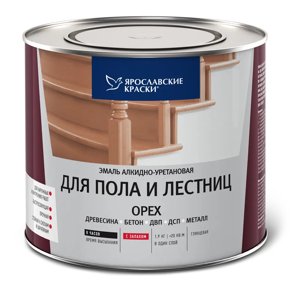 Эмаль для пола и лестниц 1.9 кг цвет орех Santreyd STLM-2011887