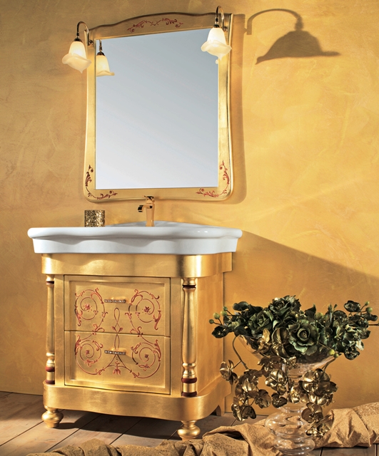 8023 Tifernoit Декорированная композиция для ванной комнаты сусальным золотом Bagno 