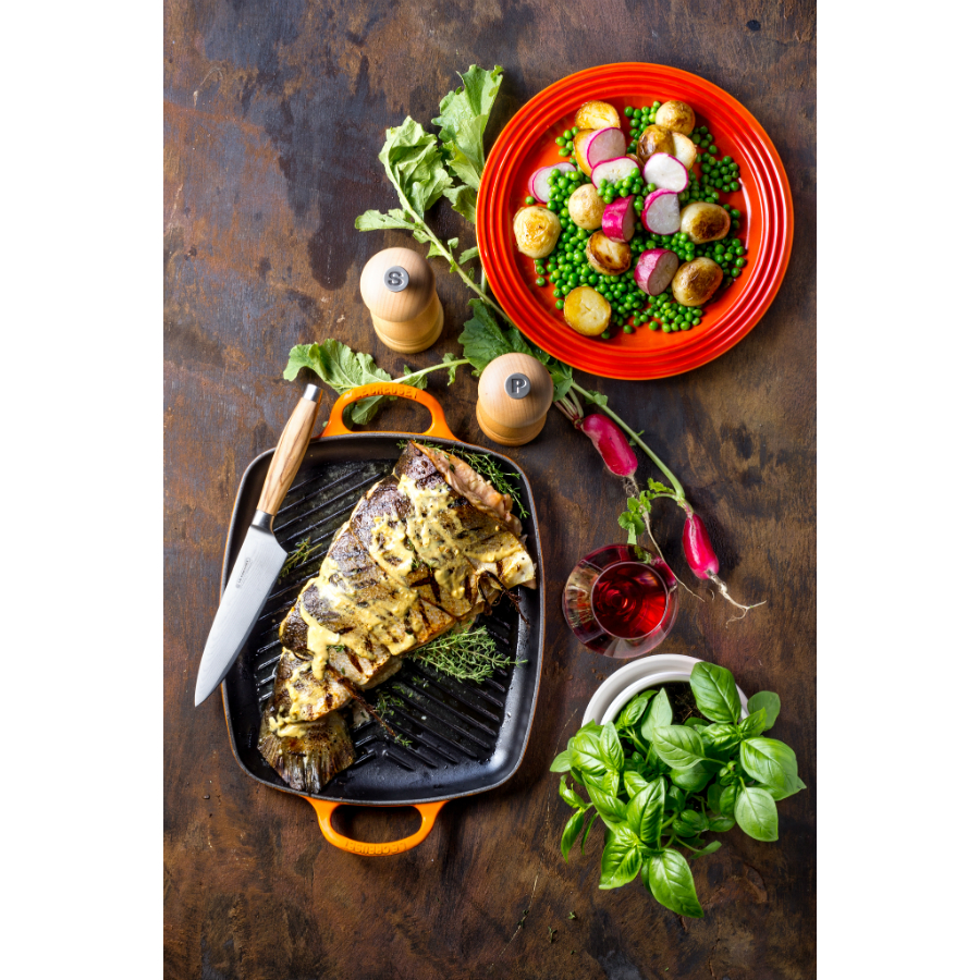 Сковорода-гриль чугунная Le Creuset, прямоугольная, 30 см, оранжевая 20201300900422 - Вид №3