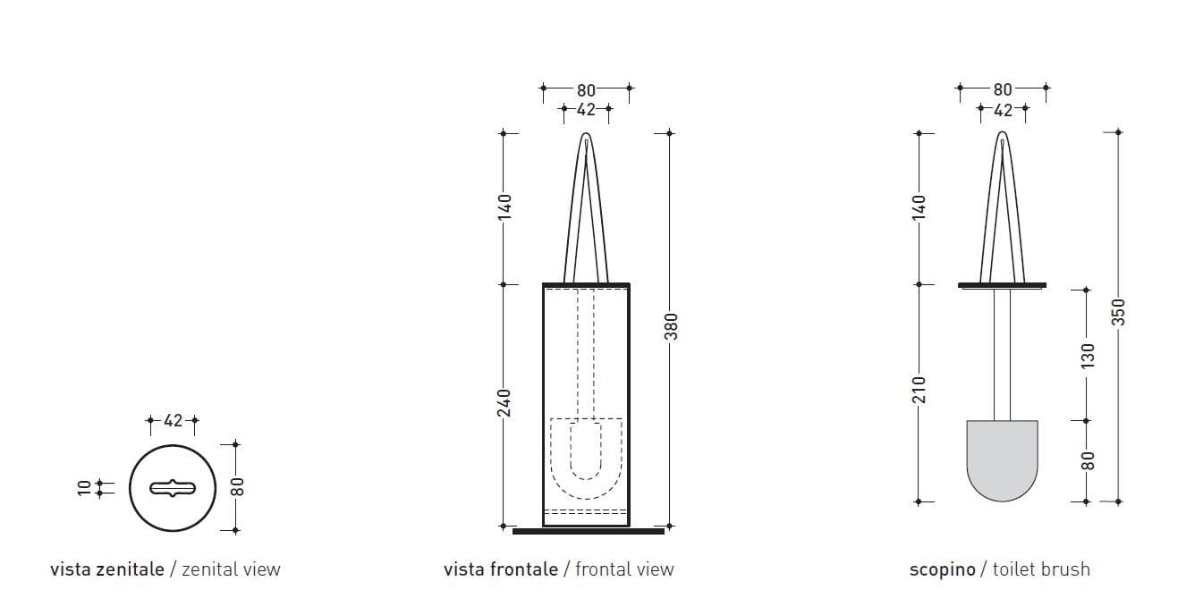 Металлическая щетка для унитаза Ceramica Flaminia Fold ARCH-00010927