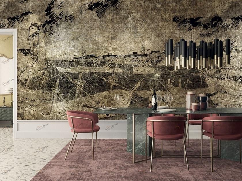 Inkiostro Bianco Сусальное золото обои с пейзажами Goldenwall 2020 Inkcspr2001,2