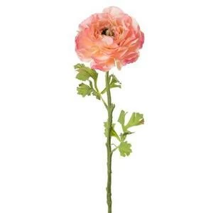 Ранункулюс розовый искусственный в интерьер 50 см