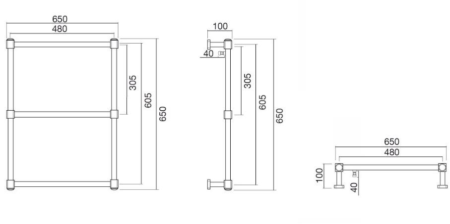 BLEU PROVENCE Настенный полотенцесушитель Scaldasalviette Ssptc3cr - Вид №1