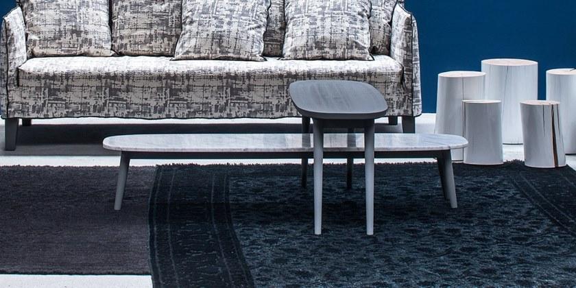 Gervasoni Овальный журнальный столик из мрамора и дерева Brick sun-id-1499904 - Вид №5