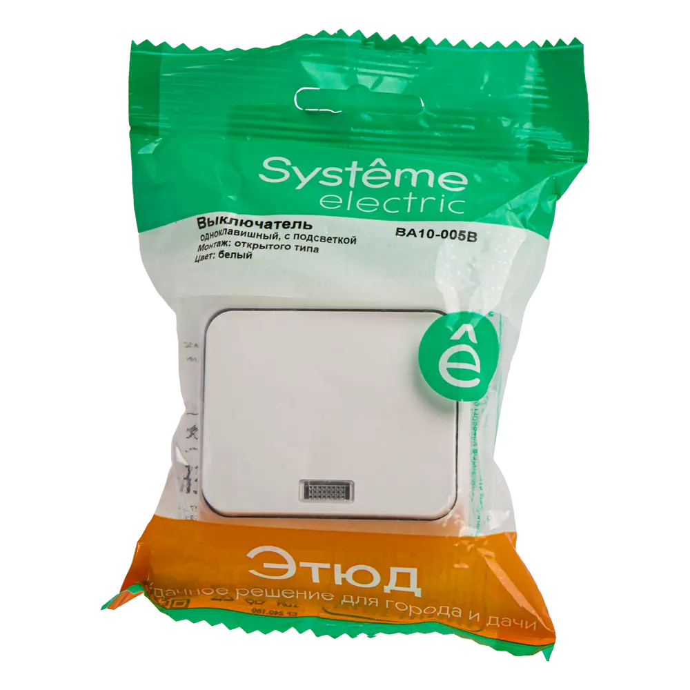 Выключатель SYSTEME ELECTRIC Этюд с подсветкой — белый глянец 11301036 Серия отсутствует STLM-1113861 - Вид №4