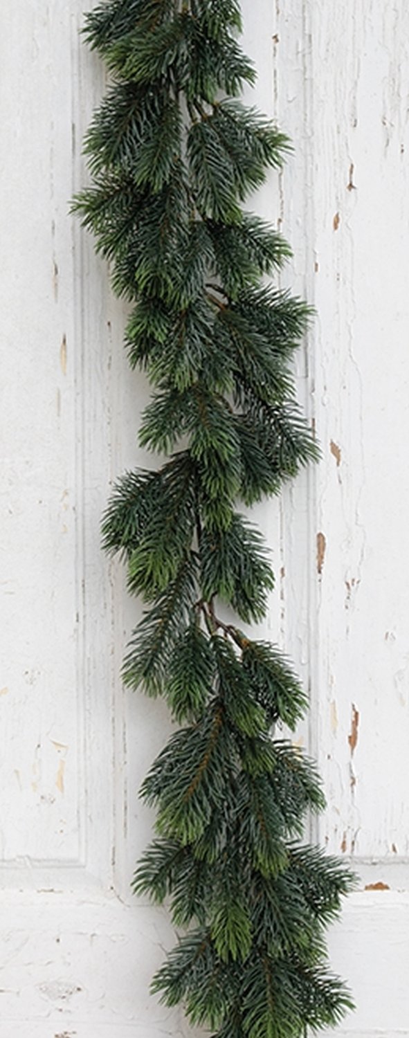 1821 883 a3 Гирлянда из искусственной ели, синтетический материал, 180 см, зеленая H-andreas  - Вид №8