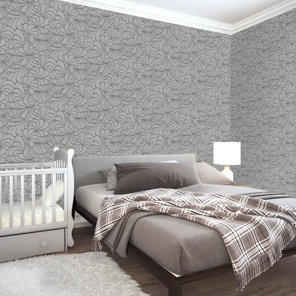 Обои флизелиновые Аспект Велюр серые 1.06 м 30131-14 АСПЕКТ РУ STLM-2193505 - Вид №3