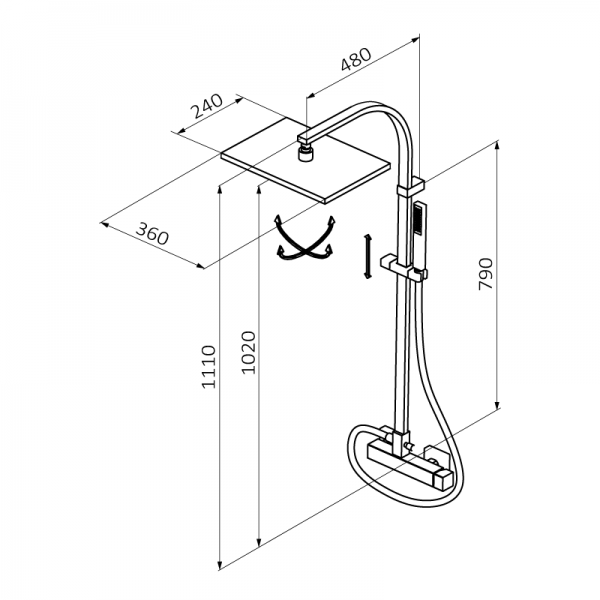 Душевой гарнитур KALA GRB MIXERS 60467600XL  - Вид №1