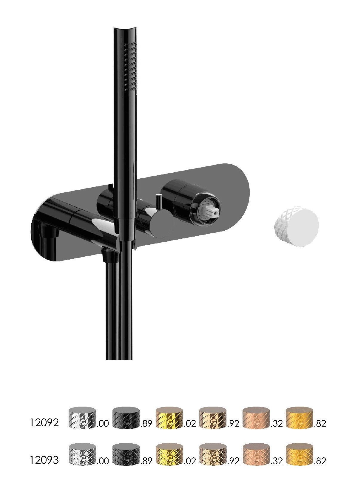 Однорычажный смеситель для душа с 3 отверстиями и ручным душем Rubinetterie Frattini Pepe XL ARCH-00030922 - Вид №6