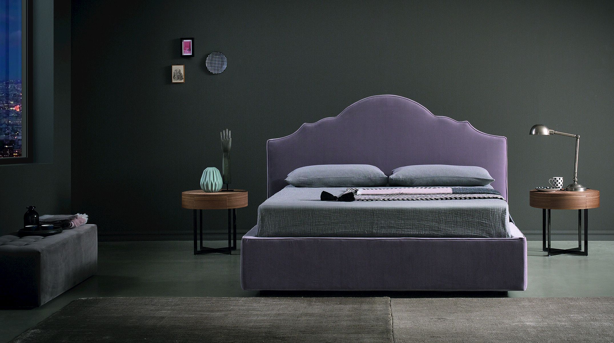 Двуспальная кровать с мягкой тканью BODEMA TIFFANY ARCH-00028906 - Вид №2