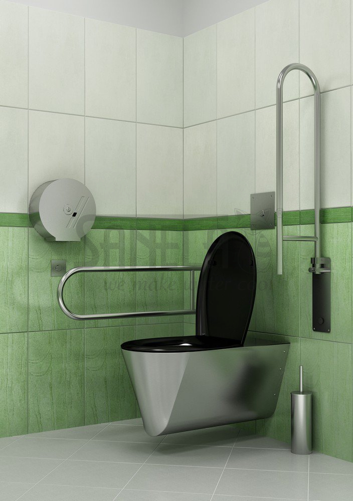 94110 Нержавеющий подвесной унитаз для инвалидов SANELA  - Вид №1