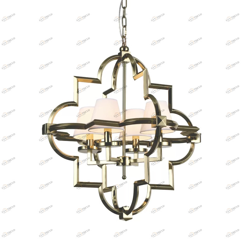 Люстра Mandeville M gold от Delight Collection золото, белая KM0728P-4M DELIGHT COLLECTION ДИЗАЙНЕРСКИЕ 247090 Золотой;белый 