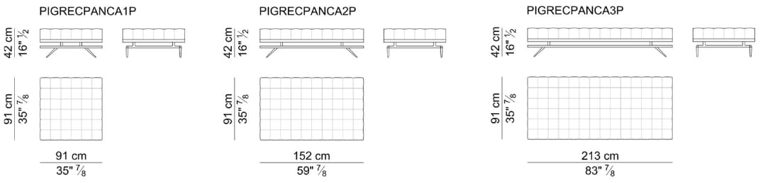 Кожаная мягкая скамья i 4 Mariani ARCH-00058404 - Вид №2