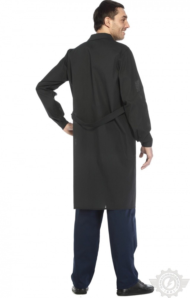 61709 Халат мужской темный  Одежда для обслуживающего персонала  размер 56-58/170-176 Спецодежда  - Вид №6