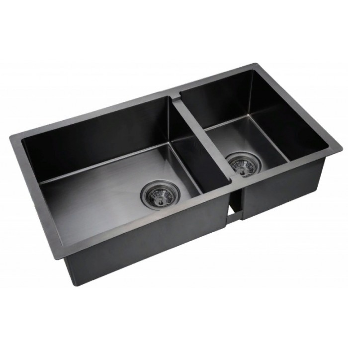 Мойка Zorg INOX-PVD 78-2-44 GRAFIT, Zorg pvd 78-2-44 GRAFIT Мойка кухонная прямоугольная Zorg  - Вид №1