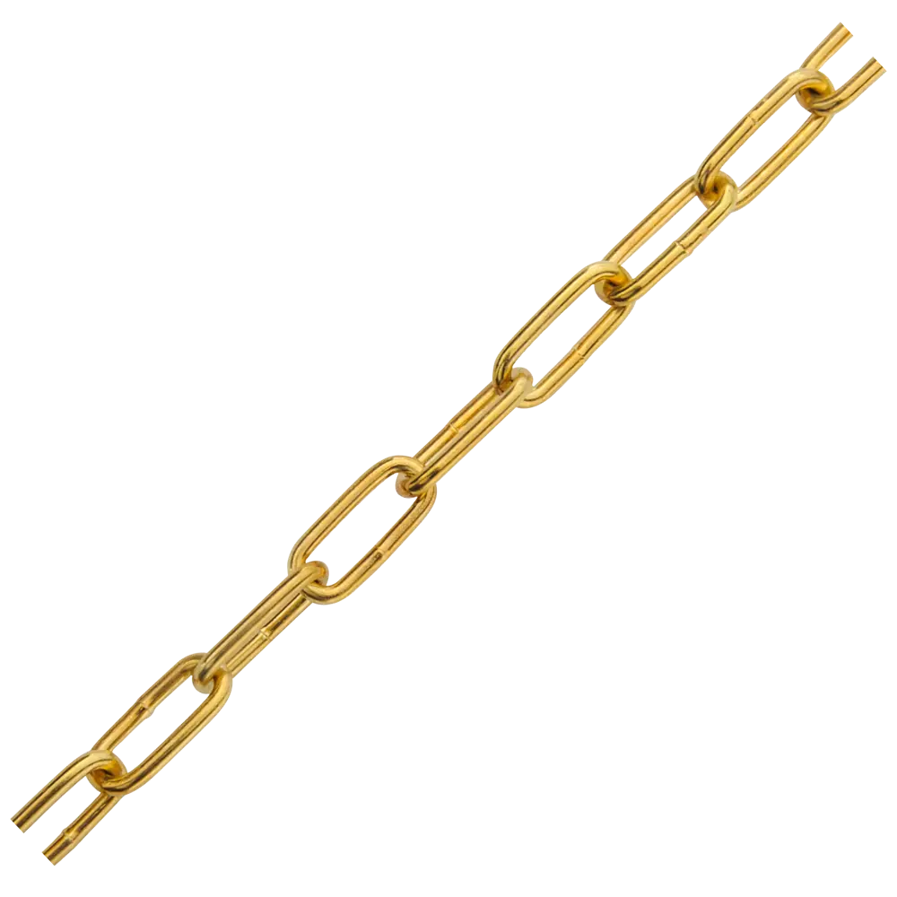 Цепь Standers латунированная сталь DIN 5685/A короткое звено 2 мм 2.5 м/уп STLM-2167520