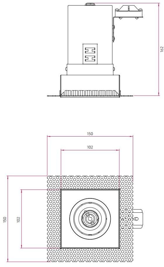 Astro Lighting Регулируемый квадратный встраиваемый светильник из стали  1248007  - Вид №2