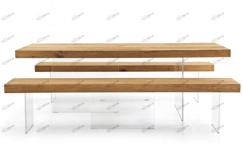 Lago Скамейка из дерева и стекла Air sun-id-1386593