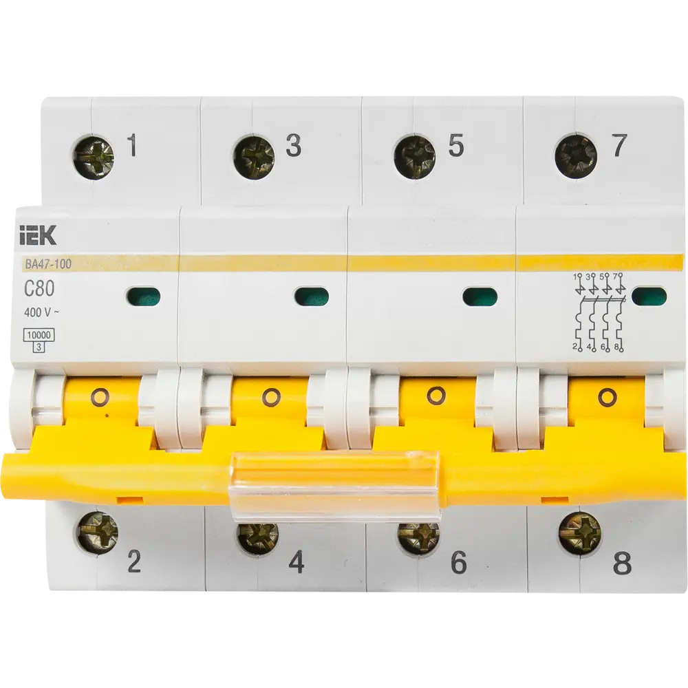 Автоматический выключатель IEK ВА47-80 4P N C80 А 10 кА 82941107 STLM-2109146  - Вид №2