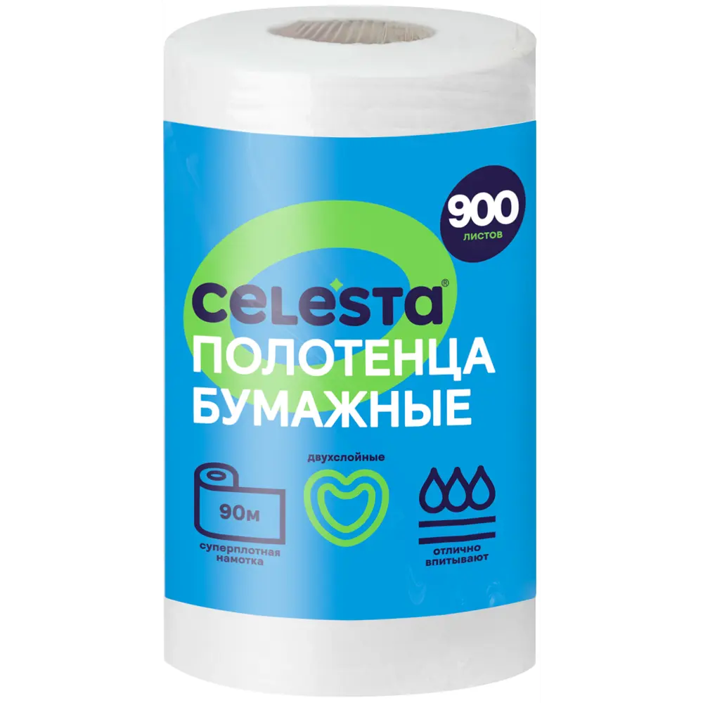 Бумажное полотенце Celesta двухслойные 90 м Santreyd STLM-2109974
