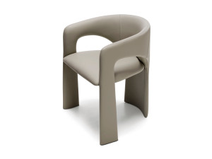 Кожаный мягкий стул с подлокотниками